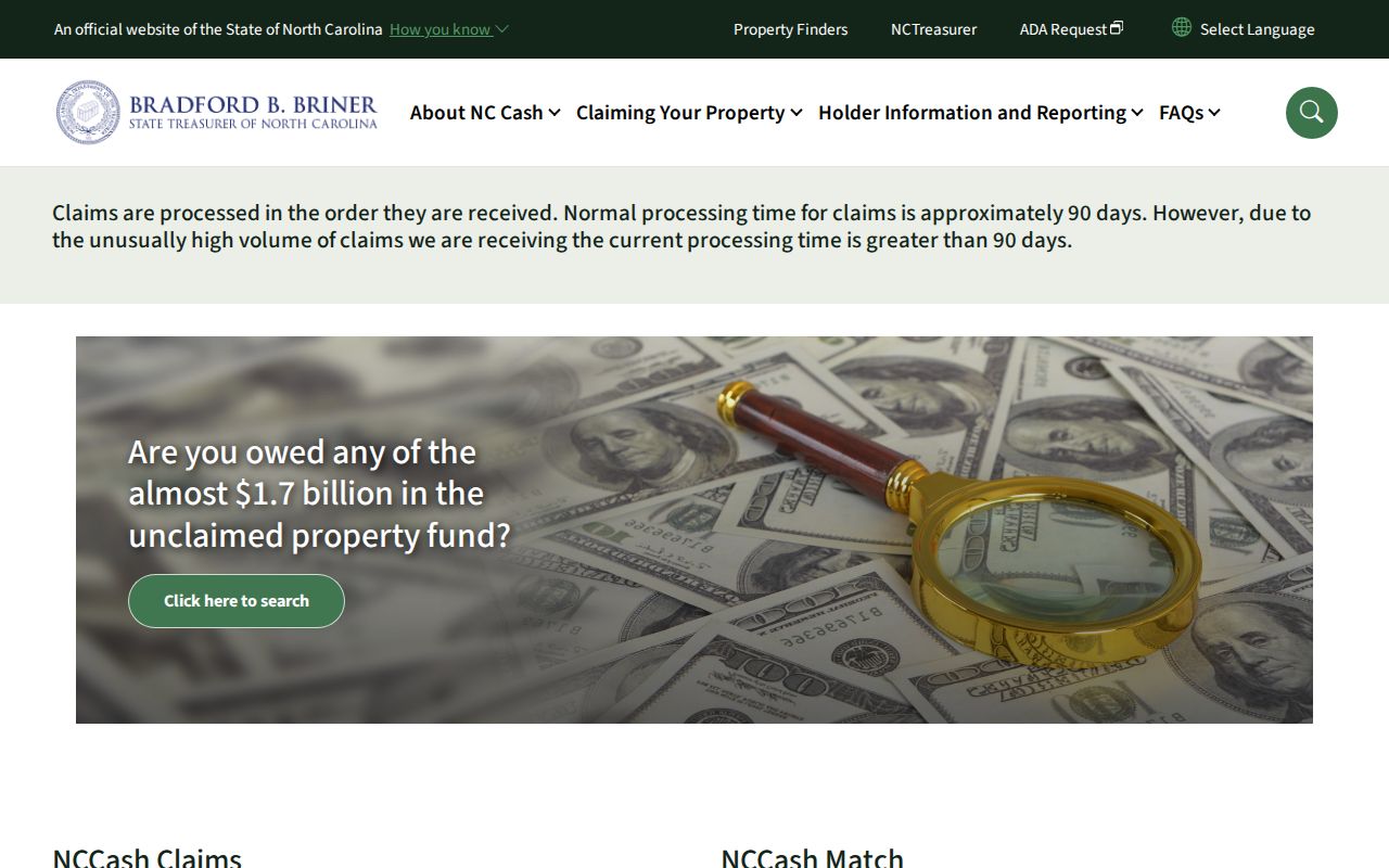 Indian Trail people search with North Carolina unclaimed property
